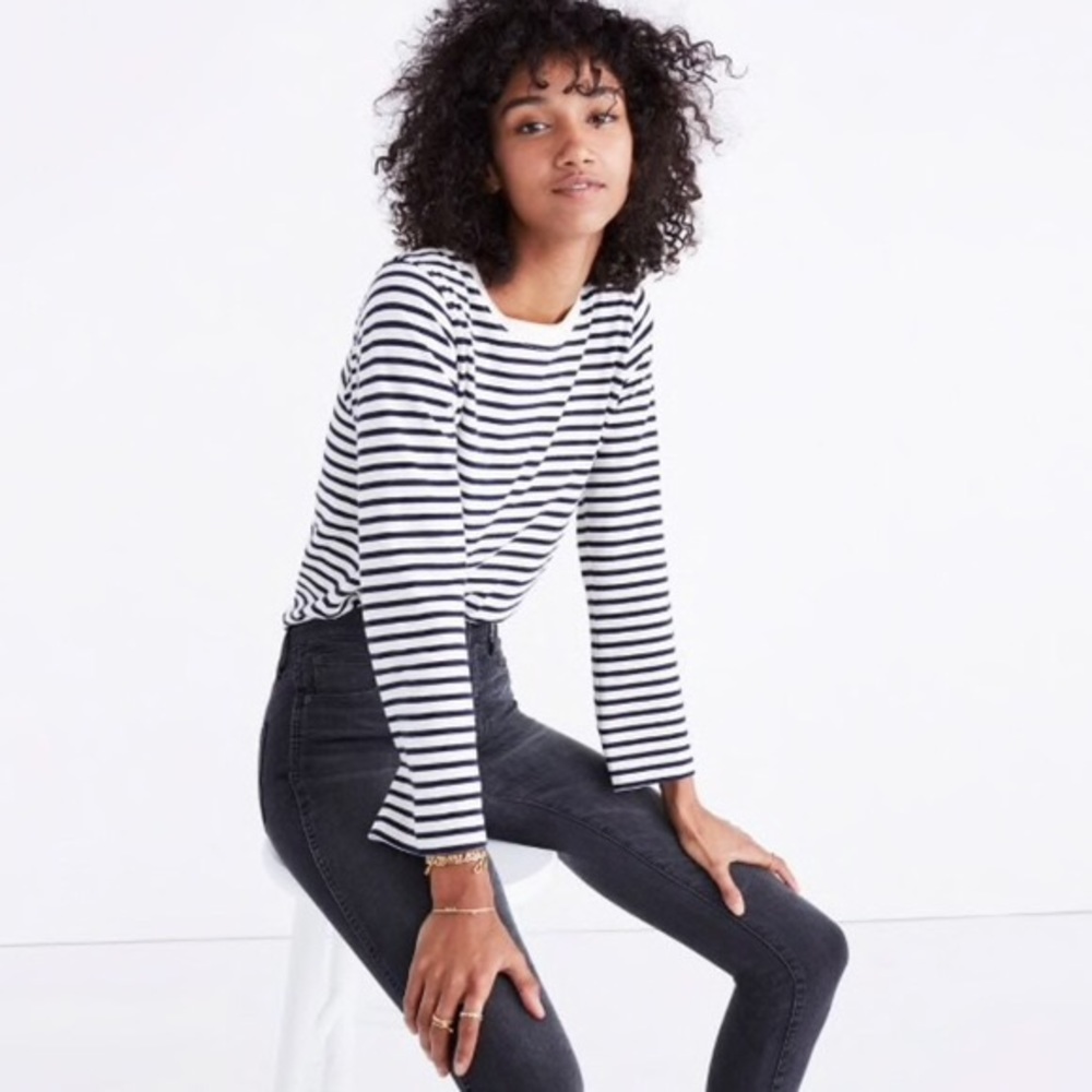 Rivet And Thread Stripe Top - image 1